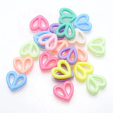 Mixed Pastel Acrylic Beads Charm Various Shape Flower Heart Kids Craft