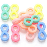 Mixed Pastel Acrylic Beads Charm Various Shape Flower Heart Kids Craft