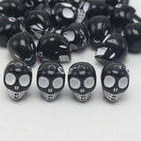 100 Acrylic Gothic Skull Beads 10mm for Halloween
