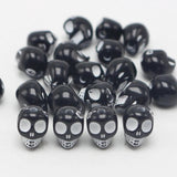 100 Acrylic Gothic Skull Beads 10mm for Halloween