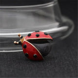 Ladybug Cartoon Enamel Pin Badge Backpack Lapel Insect Brooch Red