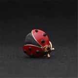 Ladybug Cartoon Enamel Pin Badge Backpack Lapel Insect Brooch Red