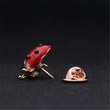 Ladybug Cartoon Enamel Pin Badge Backpack Lapel Insect Brooch Red
