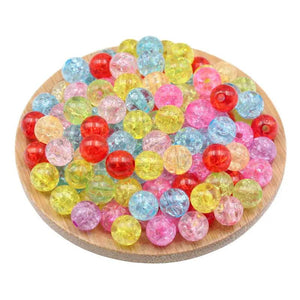 Acrylic Beads 50-200PCS 8-12MM Round for DIY Jewelry Clothing