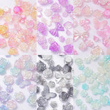 50g ABS Faux Pearl Gradient Mix rose Flowers Acrylic Beads
