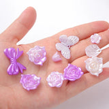 50g ABS Faux Pearl Gradient Mix rose Flowers Acrylic Beads