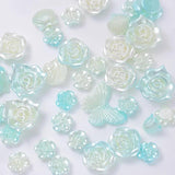 50g ABS Faux Pearl Gradient Mix rose Flowers Acrylic Beads