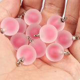 DIY 20PCS 16MM Mini Acrylic Bottles Frosted Beads Charm Pendant