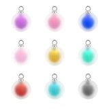 DIY 20PCS 16MM Mini Acrylic Bottles Frosted Beads Charm Pendant