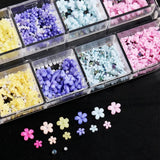 Mixed Colorful Flower Nail Charms Acrylic 3D Decoration