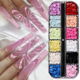Mixed Colorful Flower Nail Charms Acrylic 3D Decoration