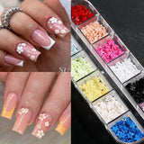 Mixed Colorful Flower Nail Charms Acrylic 3D Decoration