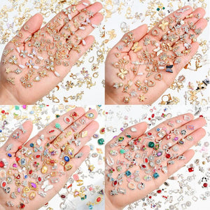Assorted Nail Charms Alloy 3D Rhinestones Crystal Jewelry DIY Decor