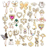 Assorted Nail Charms Alloy 3D Rhinestones Crystal Jewelry DIY Decor