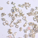 Assorted Nail Charms Alloy 3D Rhinestones Crystal Jewelry DIY Decor