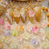 50PCS Glow In The Dark Resin Dried Flower Nail Charms