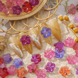 50PCS Glow In The Dark Resin Dried Flower Nail Charms