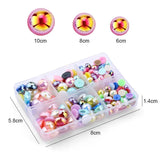 25g/box ABS Acrylic Beads Pearls Mixed Size Semi-circular Pearl
