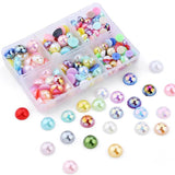 25g/box ABS Acrylic Beads Pearls Mixed Size Semi-circular Pearl