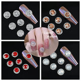10pcs Rotating Metal Nail Art Rhinestone Charms 3D Spinning Decoration