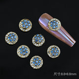 10pcs Rotating Metal Nail Art Rhinestone Charms 3D Spinning Decoration