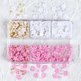 Acrylic Flower Nail Art Decoration Mixed Size Rhinestones