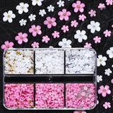 Acrylic Flower Nail Art Decoration Mixed Size Rhinestones