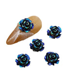 50PCS 10MM 3D Resin Famellia Flower Nail Charms For Nail Art Decortion