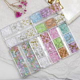 Acrylic Flower 3D Nail Rhinestones Gold/Silver Beads
