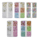 Acrylic Flower 3D Nail Rhinestones Gold/Silver Beads