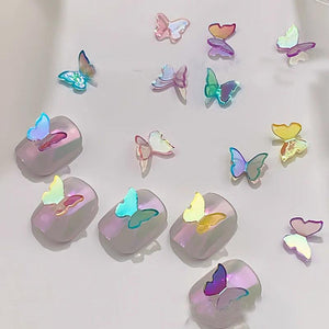 Aurora Butterfly Glass Rhinestones Nails 3D Charms