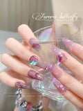 Aurora Butterfly Glass Rhinestones Nails 3D Charms