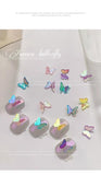 Aurora Butterfly Glass Rhinestones Nails 3D Charms