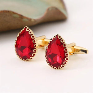 Men's Crystal French Cufflinks for Business Banquet Wedding