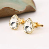 Men's Crystal French Cufflinks for Business Banquet Wedding