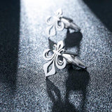 Holy Lily Flower Cufflinks Stainless Steel Men Shirt Buttons