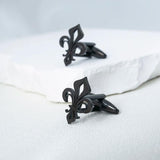 Holy Lily Flower Cufflinks Stainless Steel Men Shirt Buttons