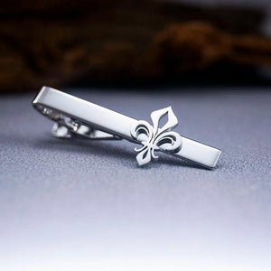 Classic Stainless Steel Saint Lily Tie Clip