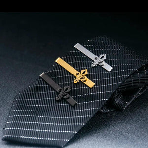 Classic Stainless Steel Saint Lily Tie Clip
