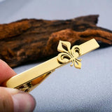 Classic Stainless Steel Saint Lily Tie Clip