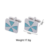 Pink Glitter Enamel Square Cufflinks For Mens