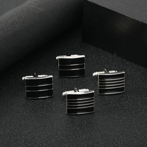 Men's Stripe Square Cufflinks Business Party Shirts Jewelry Gift