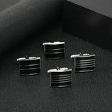 Men's Stripe Square Cufflinks Business Party Shirts Jewelry Gift