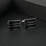 Men's Stripe Square Cufflinks Business Party Shirts Jewelry Gift