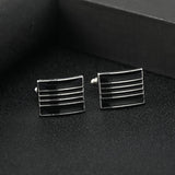 Men's Stripe Square Cufflinks Business Party Shirts Jewelry Gift