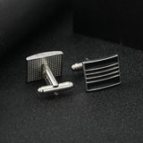 Men's Stripe Square Cufflinks Business Party Shirts Jewelry Gift