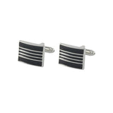 Men's Stripe Square Cufflinks Business Party Shirts Jewelry Gift
