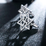 Star of David Cufflinks Stainless Steel Groom Wedding Accessory