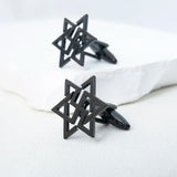Star of David Cufflinks Stainless Steel Groom Wedding Accessory
