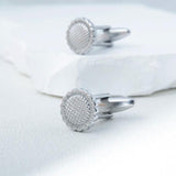 Sunflower Cufflinks Stainless Steel Men Flower Cufflinks Groom Shirt Buttons